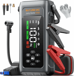 5000A Starthilfe Powerbank mit 150PSI Kompressor, 12V Auto Starthilfe Powerbank für 12 V