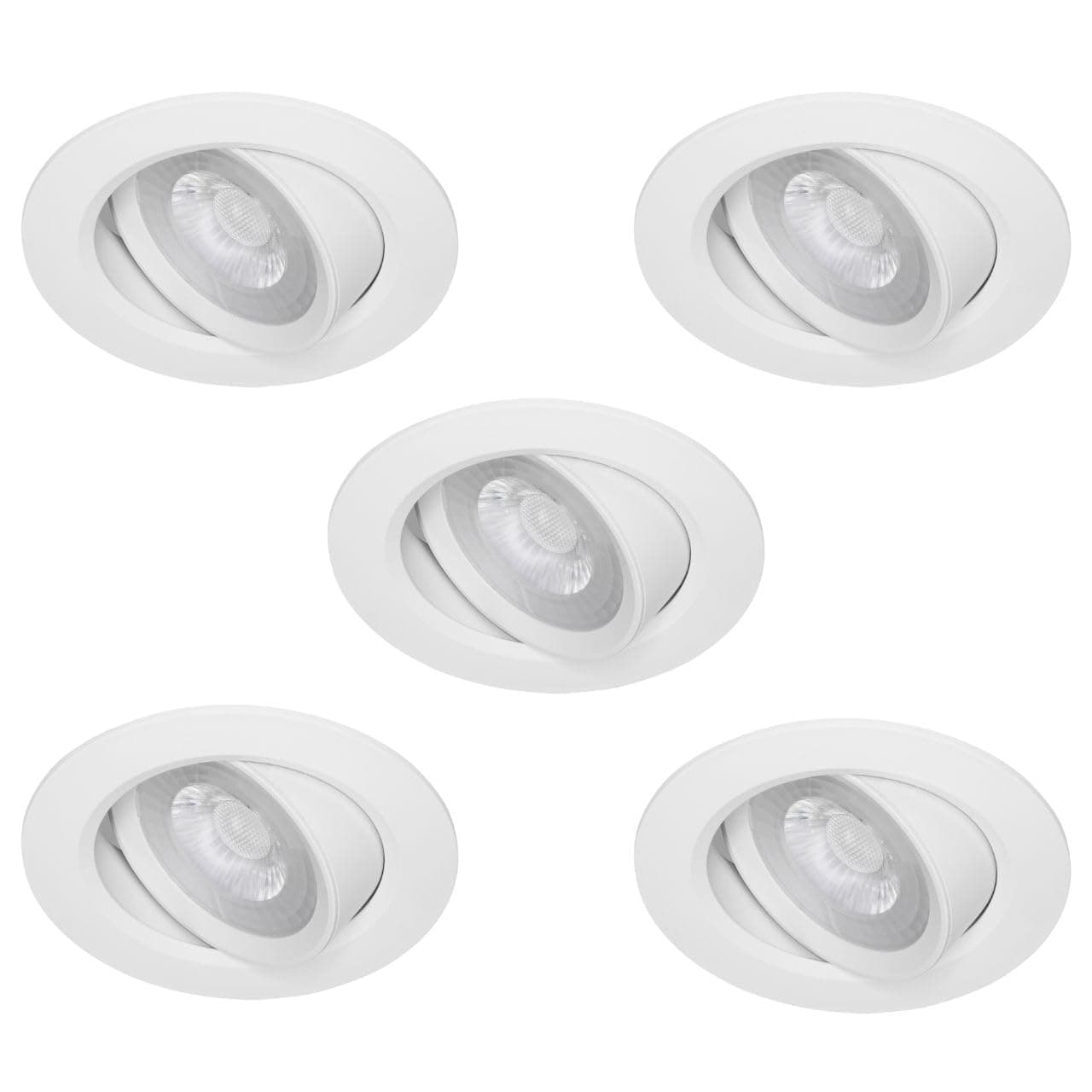🌟 Oley Leuchten® LED Einbaustrahler 230V Spot flach NUVA - 5er Set 🌟