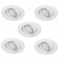 🌟 Oley Leuchten® LED Einbaustrahler 230V Spot flach NUVA - 5er Set 🌟