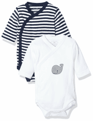 👶🌿 Playshoes Unisex Kinder Wickelbody 1/1-Arm 2er Pack Wal, 62, 2- natur - Angebot!
