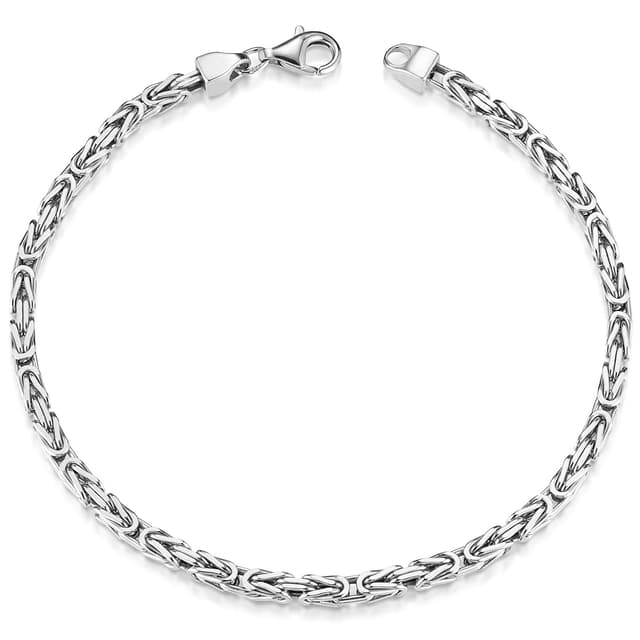 MATERIA Herren Armband | 925 Silber Königskette | Diamantiert & Rhodiniert ⛓️