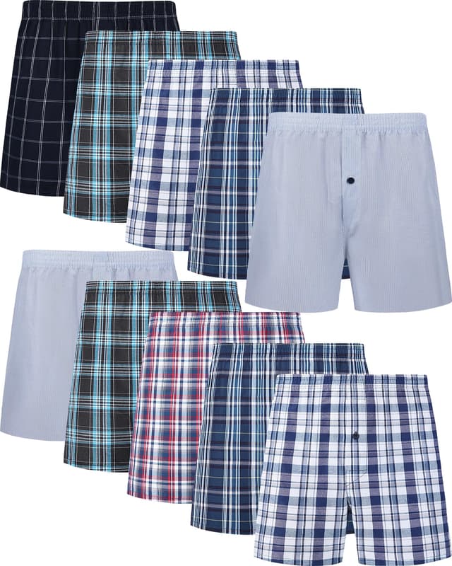 JupiterSecret Herren Boxershorts 🩲 Unterhosen Männer 6er und 10er Pack Große Amerikanische Boxershorts (S-6XL) XXL 10er Pack