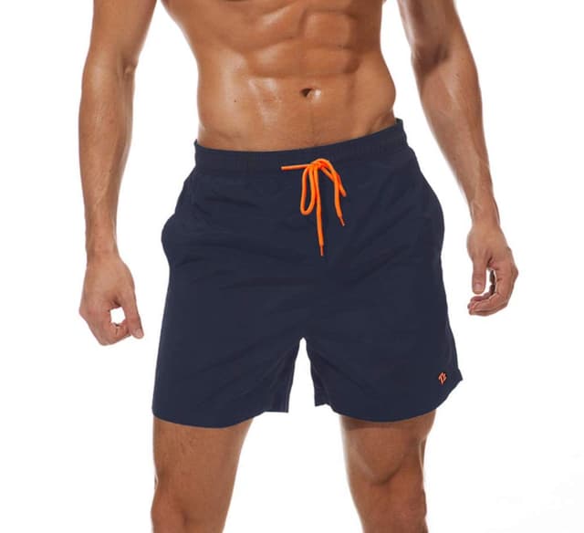 🏊 Tansozer Badehose Herren Badeshorts Swim Shorts mit Mesh - Dunkelblau