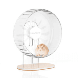 🐹 Bucatstate Hamsterrad, 26cm Laufrad - Transparent, Leise und Rutschfest 🐾