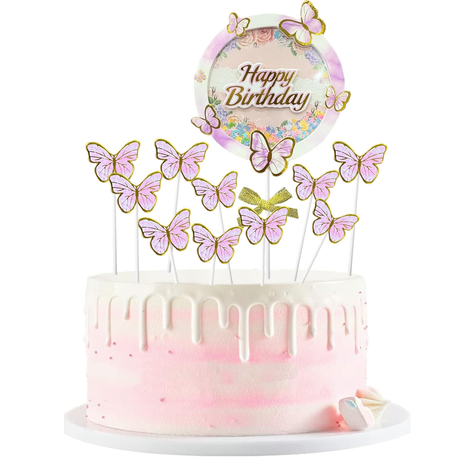 🎂🦋 11 Stück Happy Birthday Tortendeko Schmetterling