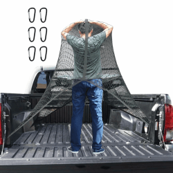 🚚🔗 APKOL Hochelastisches Gepäcknetz, LKW-Bett-Organizer 1,2 x 1,2 m - Dehnbar bis 2,1 m x 2,1 m