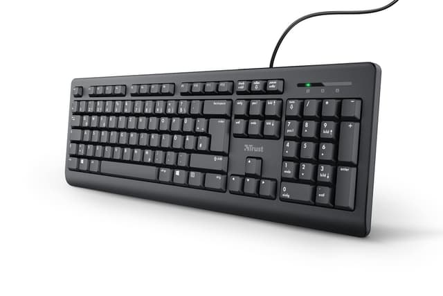 Trust Taro Kabelgebundene Tastatur, Deutsches QWERTZ Layout, Leise Tasten 🖤🖱️