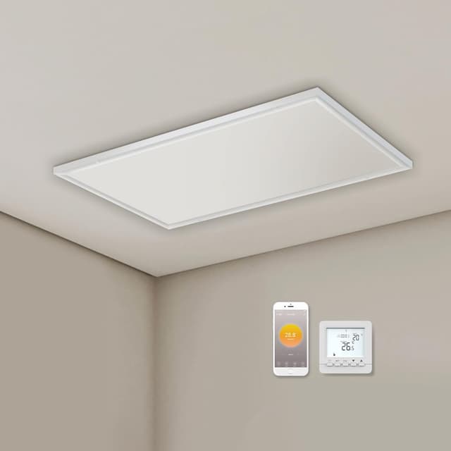 EVOKOR Infrarotheizung Deckenmontage mit Thermostat 660W, APP Fernbedienung Steuerung 🌡️📱