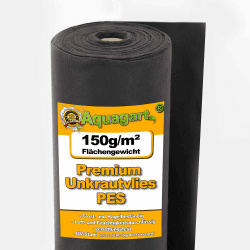 Aquagart Unkrautvlies schwarz PES - 150g 🌿🌞