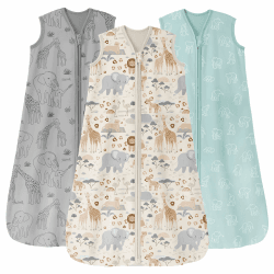 👶🌞 Unnivoll 3er Pack Schlafsack Baby Sommer 0.5 Tog 100% Baumwolle
