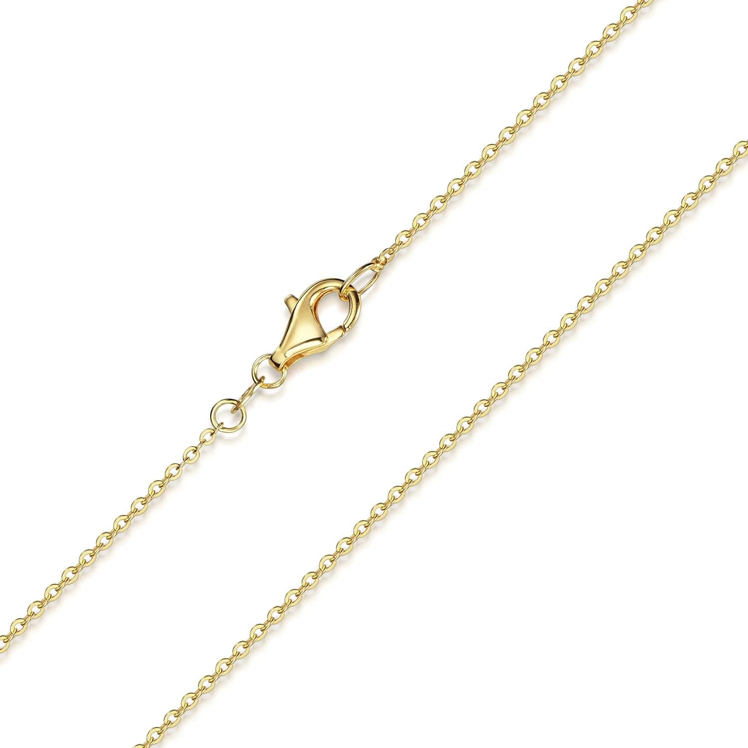 MATERIA Gold Ankerkette 925 Sterling Silber 1,2mm Halskette vergoldet 🌟