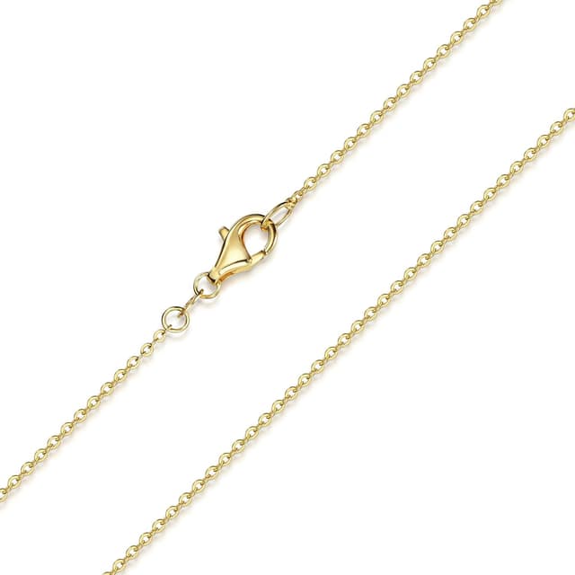 MATERIA Gold Ankerkette 925 Sterling Silber 1,2mm Halskette vergoldet 🌟