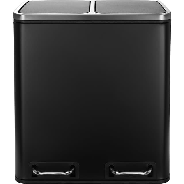 LIFERUN Mülleimer 2 Fächer, 2 x 15 Liter Abfalleimer Küche aus Metall 😍🗑️