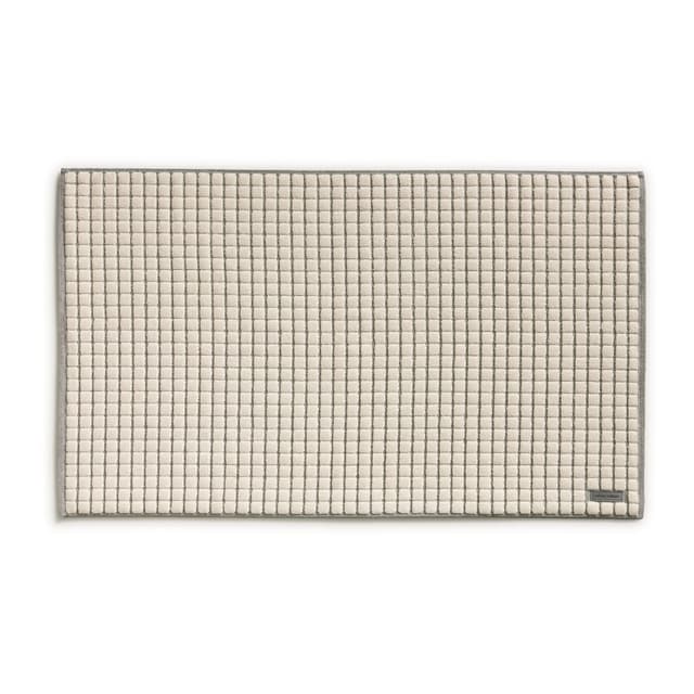 🛁 möve Eden Badteppich | 60 x 100 cm | 100% Baumwolle | Natur/Schwarz