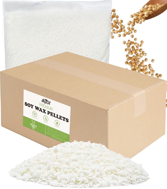 BOYUJK Sojawachs für Kerzen gießen 5KG - 100% natürliches, biologisches Kerzenwachs aus Soja ohne Zusatzstoffe