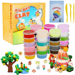🎨 36 Farben Modelliermasse-Set | Lufttrocknende magische Knete