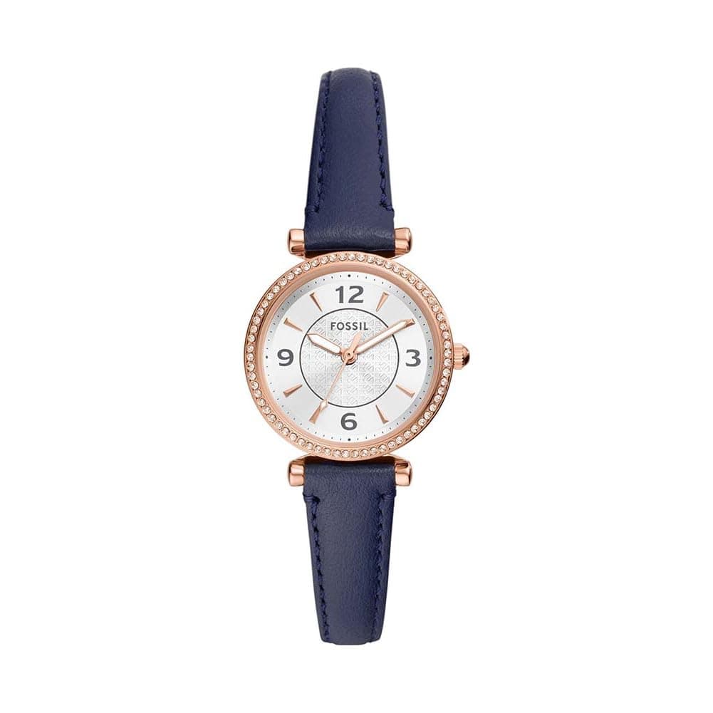 FOSSIL Carlie Damenuhr Roségoldton und Blau ⌚🌊