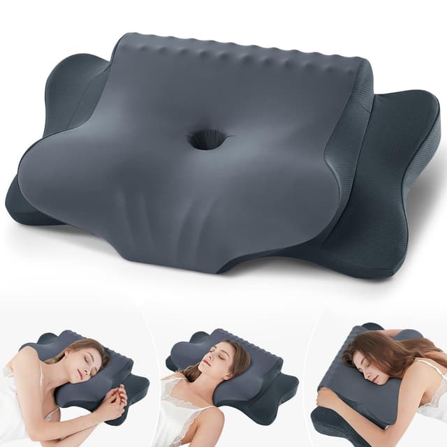 🌙🛌 FAIORD Nackenkissen Kopfkissen aus Memory Foam für erholsamen Schlaf 🛌🌙