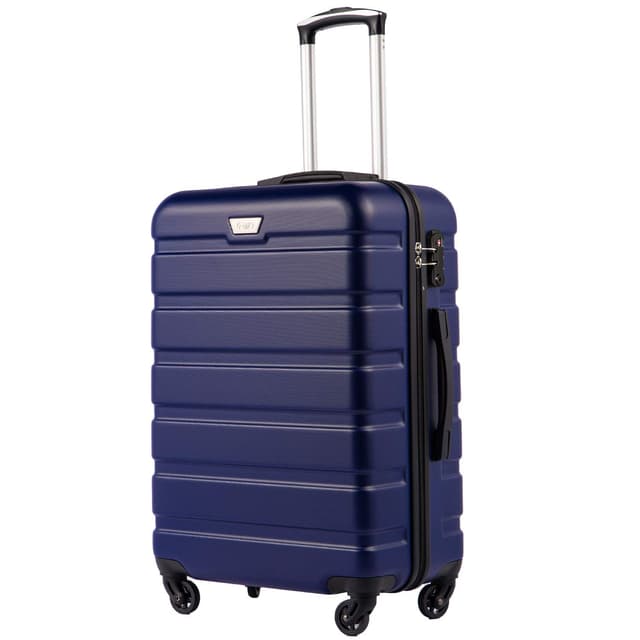 🌟 COOLIFE Hartschalen-Koffer Trolley Rollkoffer - Großer Koffer Dunkelblau 🌟
