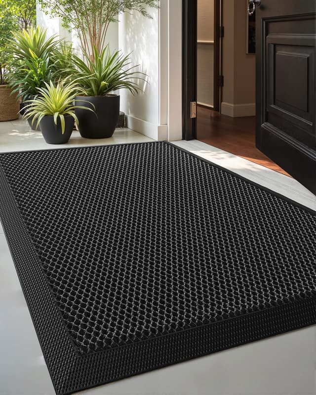🌟 Sonderrabatt! COLOR&GEOMETRY Schmutzfangmatte 60x90 - Grau/Schwarz