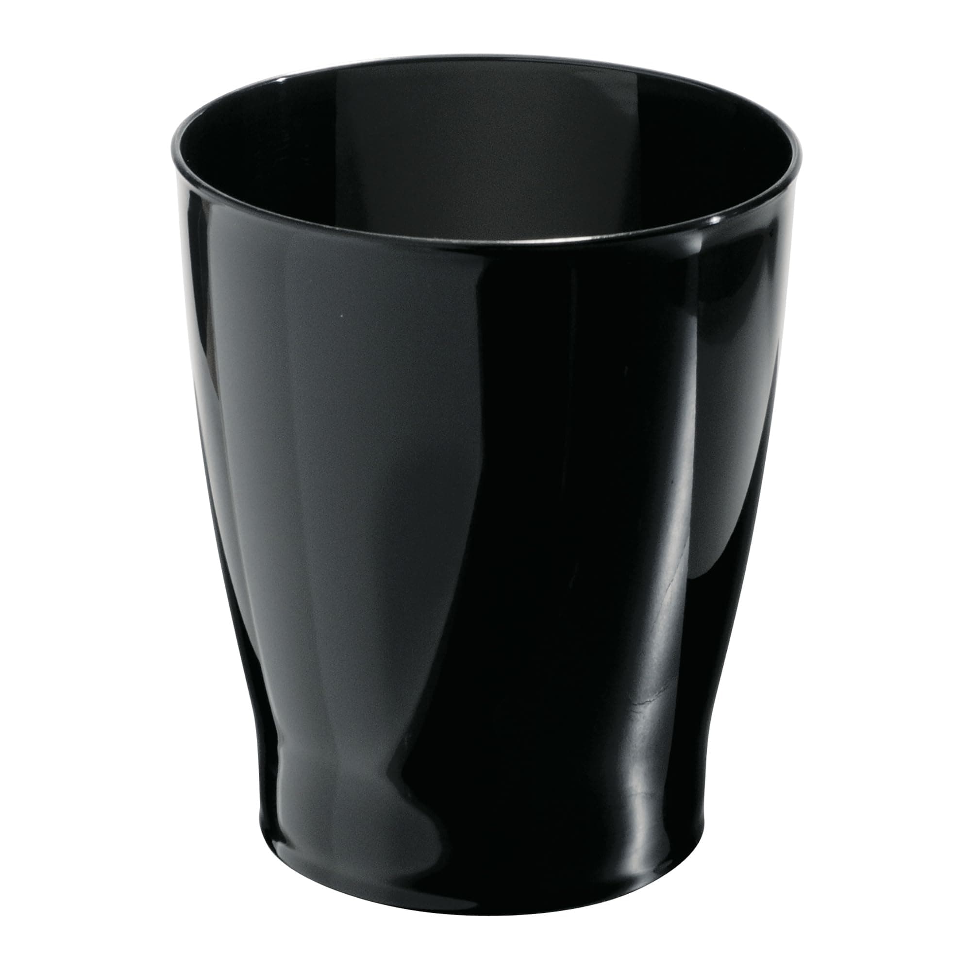 🌟 iDesign 19942EU Zia Runder Abfalleimer Mülleimer, schwarz 🗑️