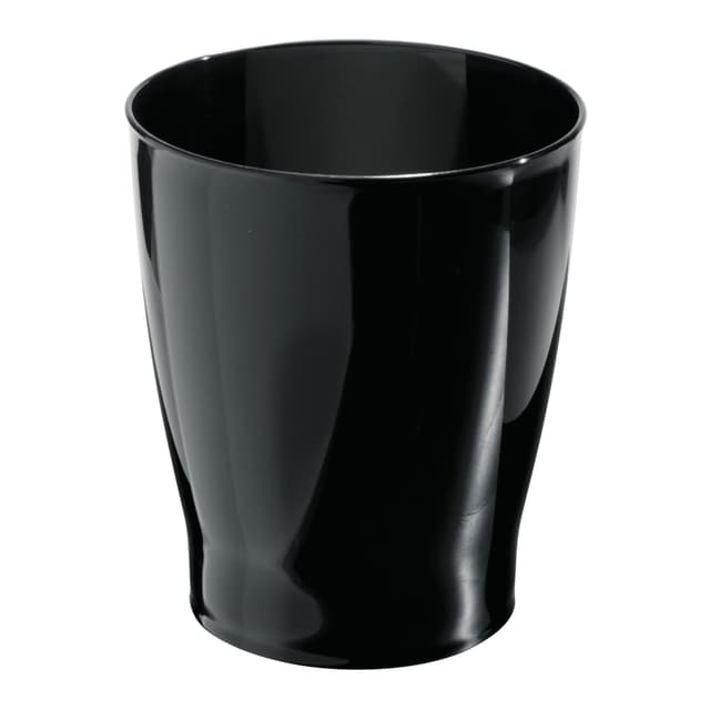 🌟 iDesign 19942EU Zia Runder Abfalleimer Mülleimer, schwarz 🗑️