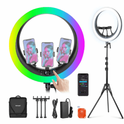 NEEWER 19" RGB Ringlicht LED Ring Light mit Ständer - Spektakuläres Angebot! 🌟
