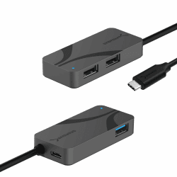 🔌💻 SABRENT USB C 3 Port Hub mit USB PD 3.0, 5 GBit/s 1 USB-A Port, 480 MBit/s 2 USB-A-Ports, 5 GBit/s 1 USB-C-Port & 100W Power Delivery für Laptops, Steam Deck, ROG Ally, Tablets, Smartphones (HB-C4WP)