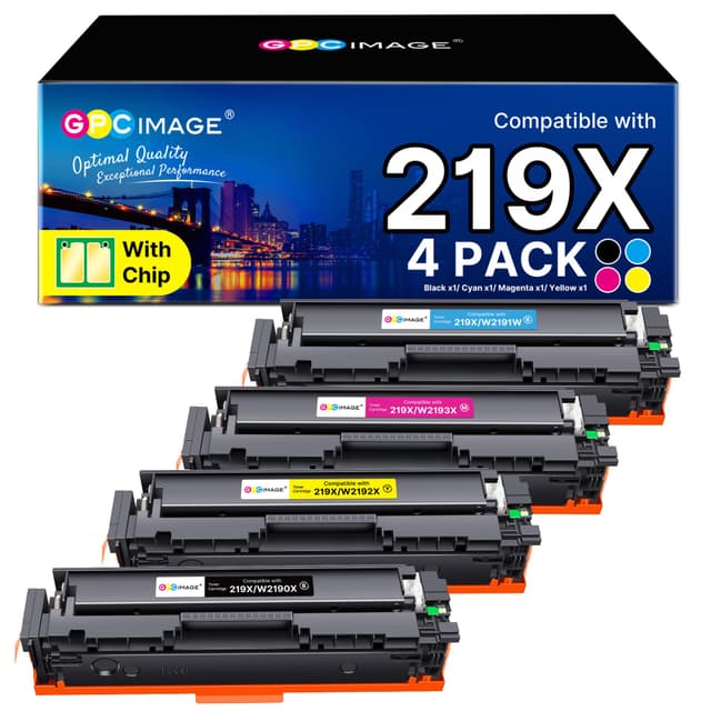 🌟 Super Deal! 219X Toner Set mit Chip Kompatible für HP Color Laserjet Pro MFP Drucker