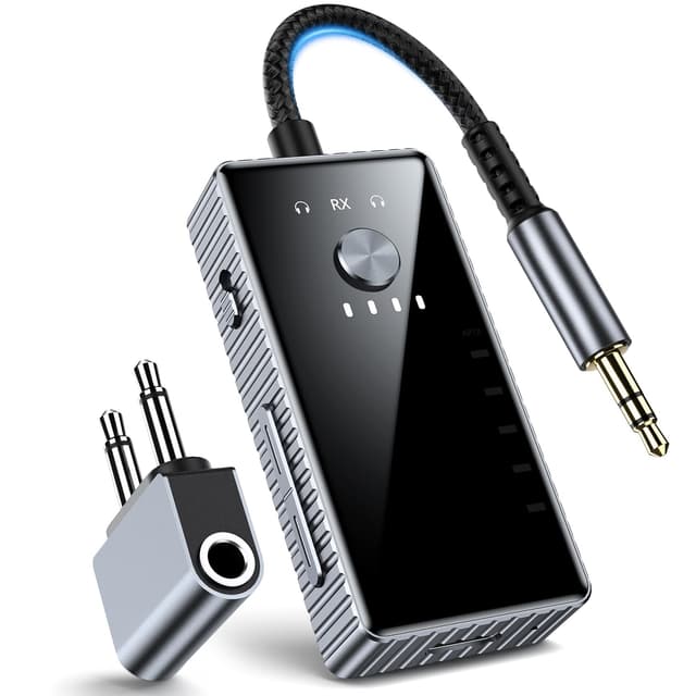 2025 Bluetooth Adapter für Flugzeug, 2-in-1 Bluetooth 5.2 Sender Empfänger 🎧🔊