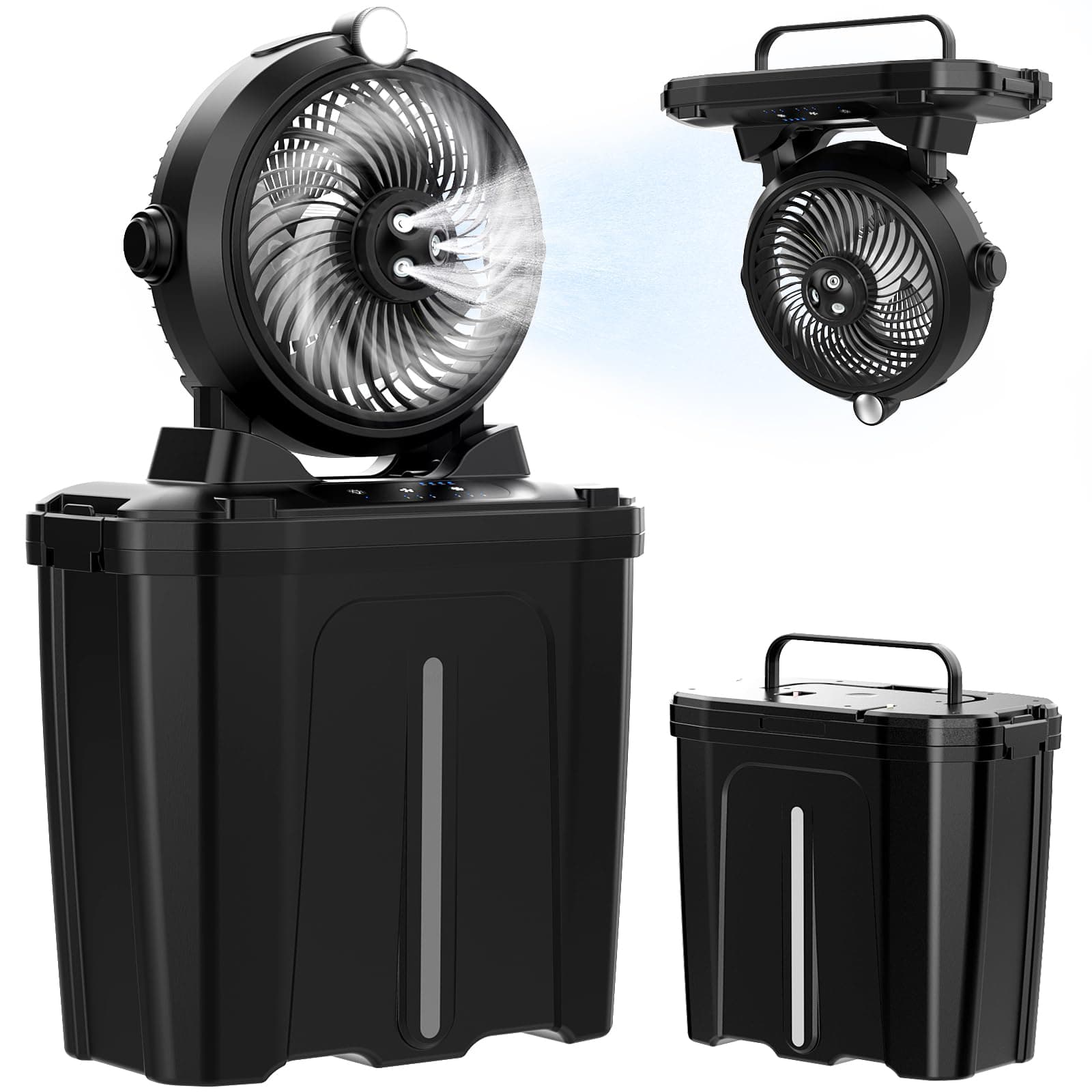 XTTANK 11-Liter-Eimer Camping Ventilator mit LED-Licht 🏕️