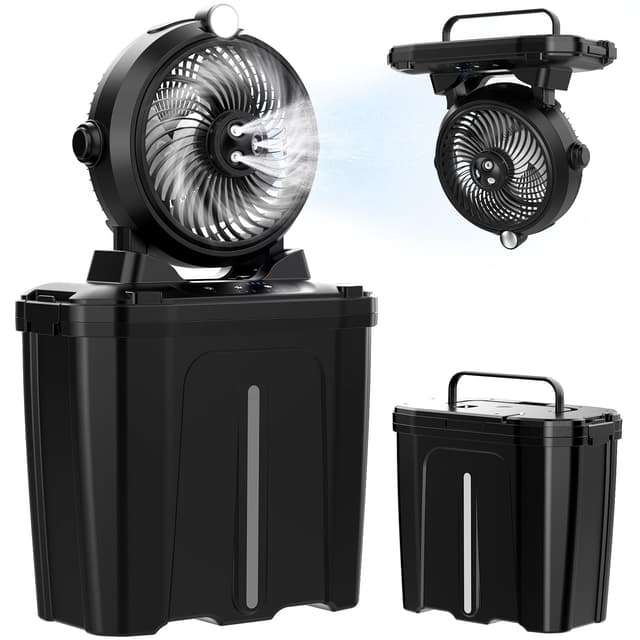 XTTANK 11-Liter-Eimer Camping Ventilator mit LED-Licht 🏕️