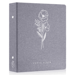 📸 Lanpn Fotoalbum 10x15 400, Leinen Einstecken Einsteckalbum für Hochformat Fotos Bilder Grau 400 Fotos Grau