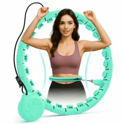 🌟 JLoibao Smart Hula Hoop Reifen Erwachsene Zum Abnehmen - Cyanfarben 🌟