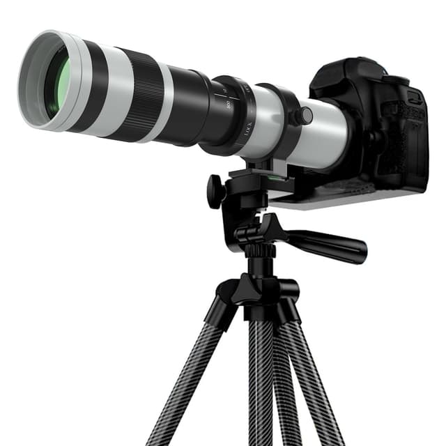 📸 BENOISON Teleobjektiv 420-800mm, EF Objektiv für Canon DSLR - Weiß