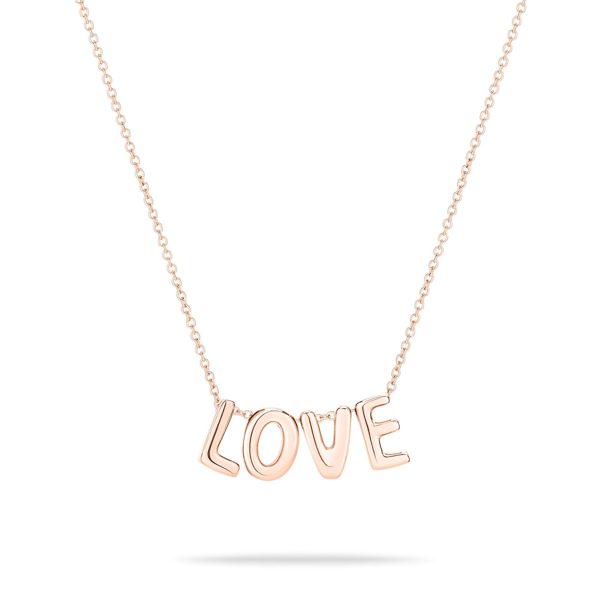 Echtzeit Love Letters Halskette - Minimalistisches Edelstahl Schmuckstück mit LOVE Buchstaben