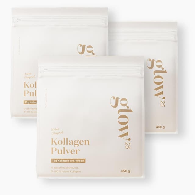 Angebot: Glow25® Collagen Pulver [450g] - Kollagen Hydrolysat 😍🌟