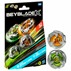 Hasbro Beyblade X Gale Wyvern 5-80GB und Tail Viper 3-80HN Kreisel Dual Pack