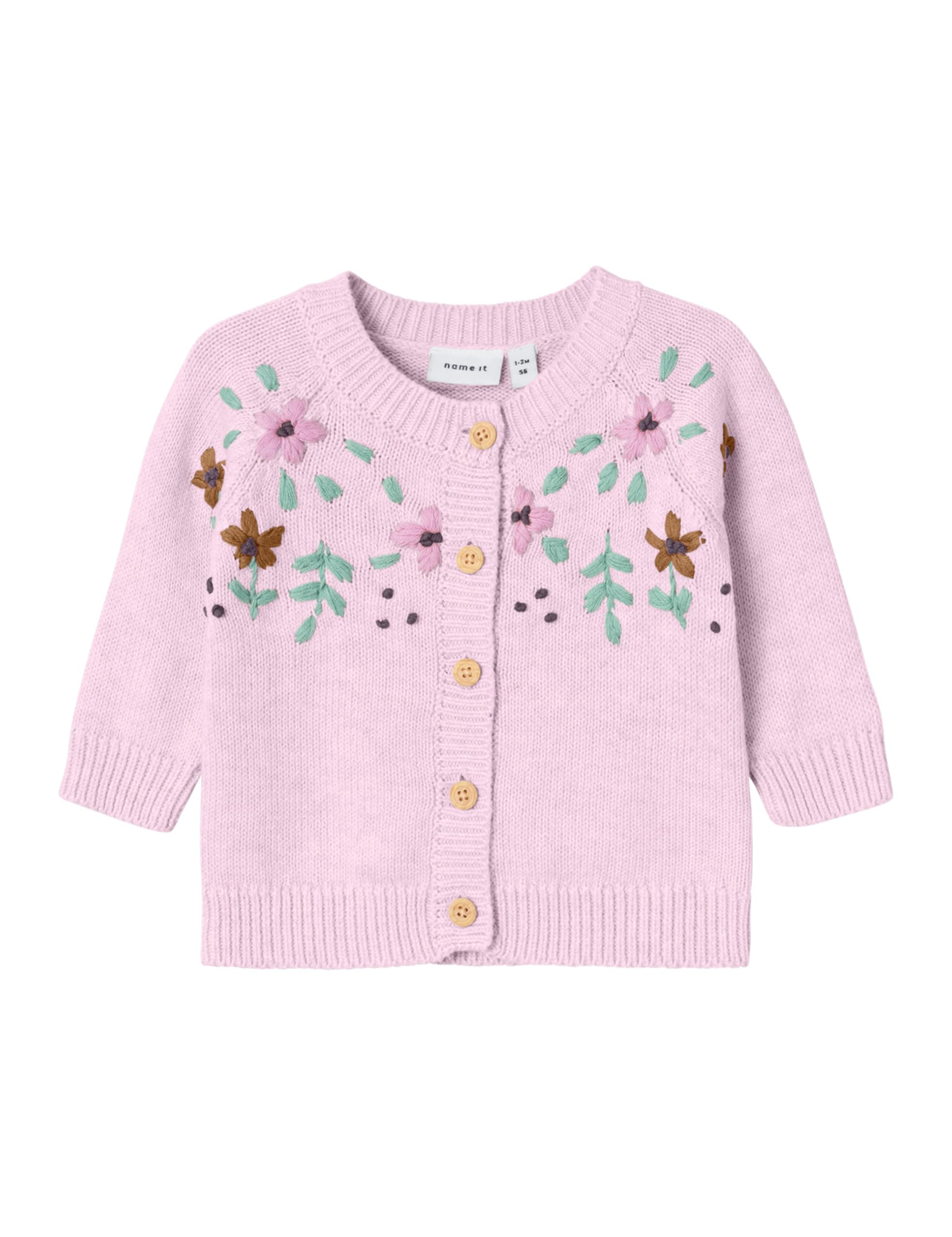 🌸 NAME IT Girl Strickjacke Bio-Baumwoll 50 Festival Bloom 🎀