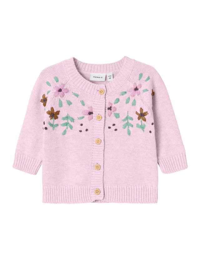 🌸 NAME IT Girl Strickjacke Bio-Baumwoll 50 Festival Bloom 🎀