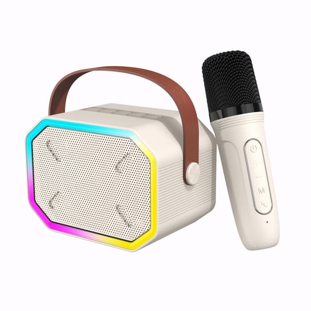 🎤🌟 Misilmp Karaoke Maschine für Kinder - Bluetooth-Lautsprecher mit Kabellosem Mikrofon und LED-Lichtern 🎁