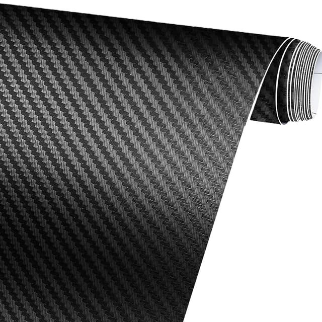 Carbon Folie, 3D Schwarz X2,150 X 30cm, Selbstklebend Autofolie aus Vinyl