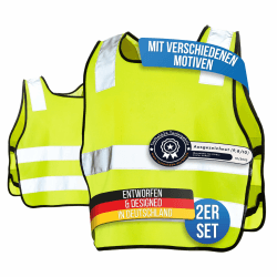🌟 Warnweste Kinder (3-12 Jahre) Sicherheitsweste [2 Stück] - Angebot!