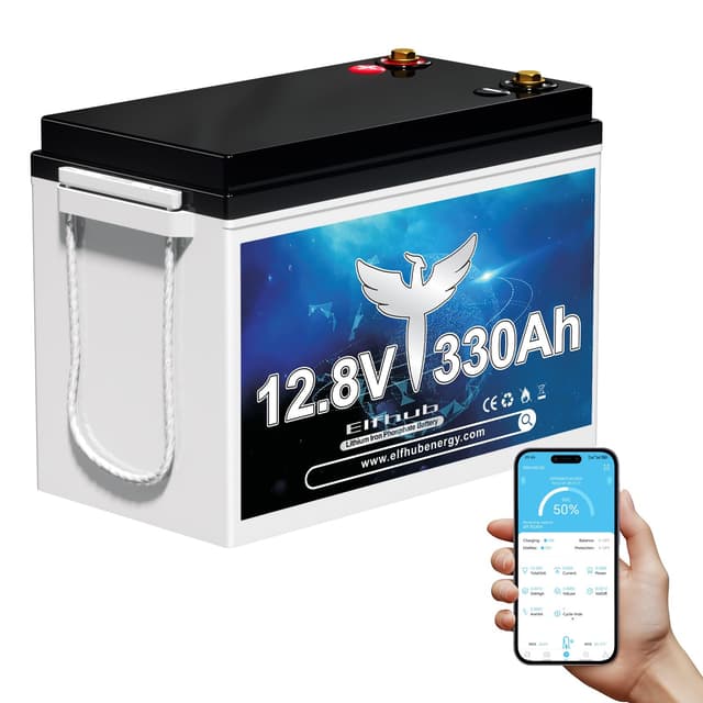 🔋 Lifepo4 330A 12V Mini mit 200A BMS Bluetooth, 4224Wh 15000+ Deep Cycle Lithium Eisen Phosphat Batterie