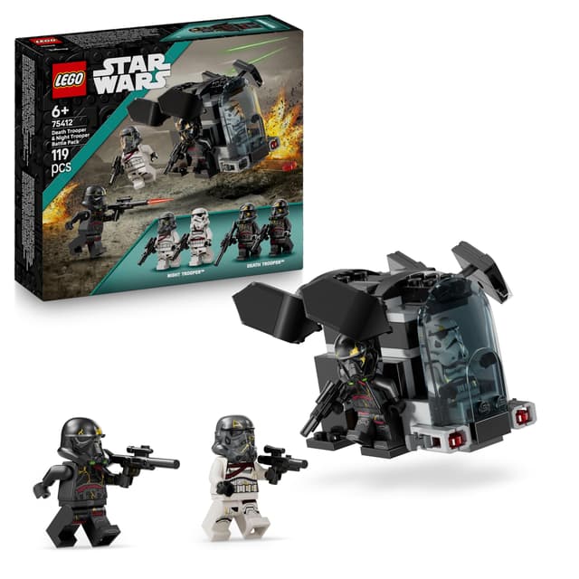 LEGO Star Wars 75412 Todestruppler & Nachttruppler Battle Pack - Bauspielzeug mit Dropship und 4 Mini-Figuren mit Blastern ⭐️🚀