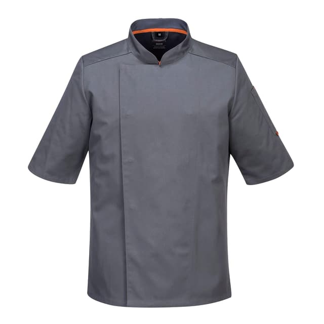Portwest C738 Herren Profi-Kochjacke Mit Luftmaschen Schiefergrau XXL 🍳👨‍🍳