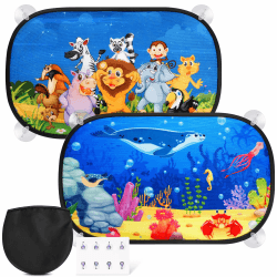 Sonnenschutz Auto Baby mit niedlichen Tiermustern 🌞🚗 Angebot bei HelloDeals