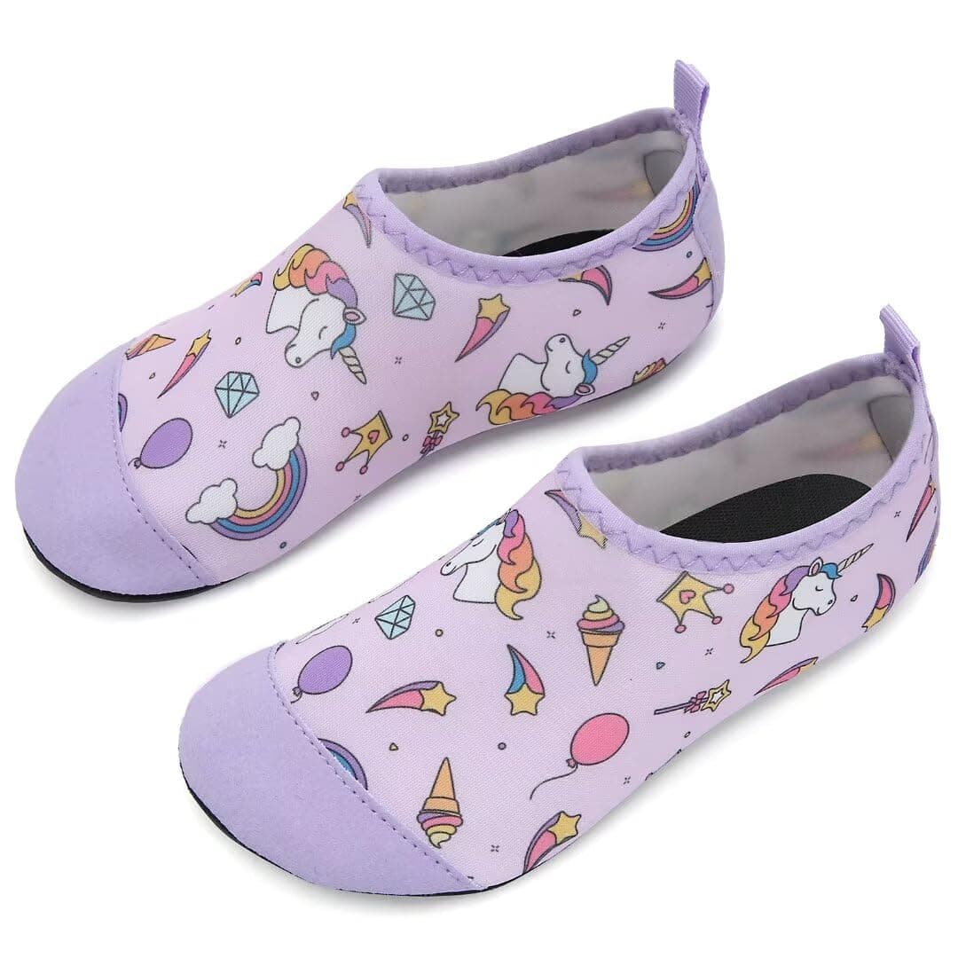 IceUnicorn Badeschuhe Kinder Schwimmschuhe Jungen Mädchen Strandschuhe Baby Aquaschuhe Barfußschuhe Kleinkind Wasserschuhe 20/21 EU Xdjs Pink 🦄🌊