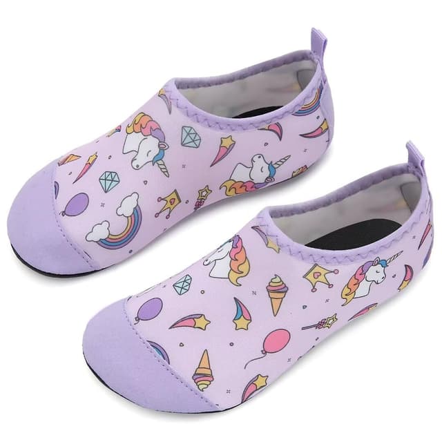 IceUnicorn Badeschuhe Kinder Schwimmschuhe Jungen Mädchen Strandschuhe Baby Aquaschuhe Barfußschuhe Kleinkind Wasserschuhe 20/21 EU Xdjs Pink 🦄🌊