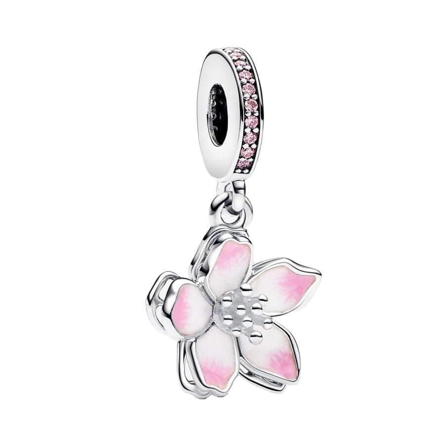 🌸 Feitery Kompatibel mit Charms Pandora Kirschblüten Perlen Charms für Damen Pink 🌸
